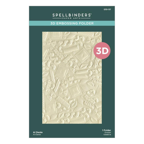 ***Pre-Order*** Spellbinders - 3D Embossing Folder - Buon Appetito - Al Dente