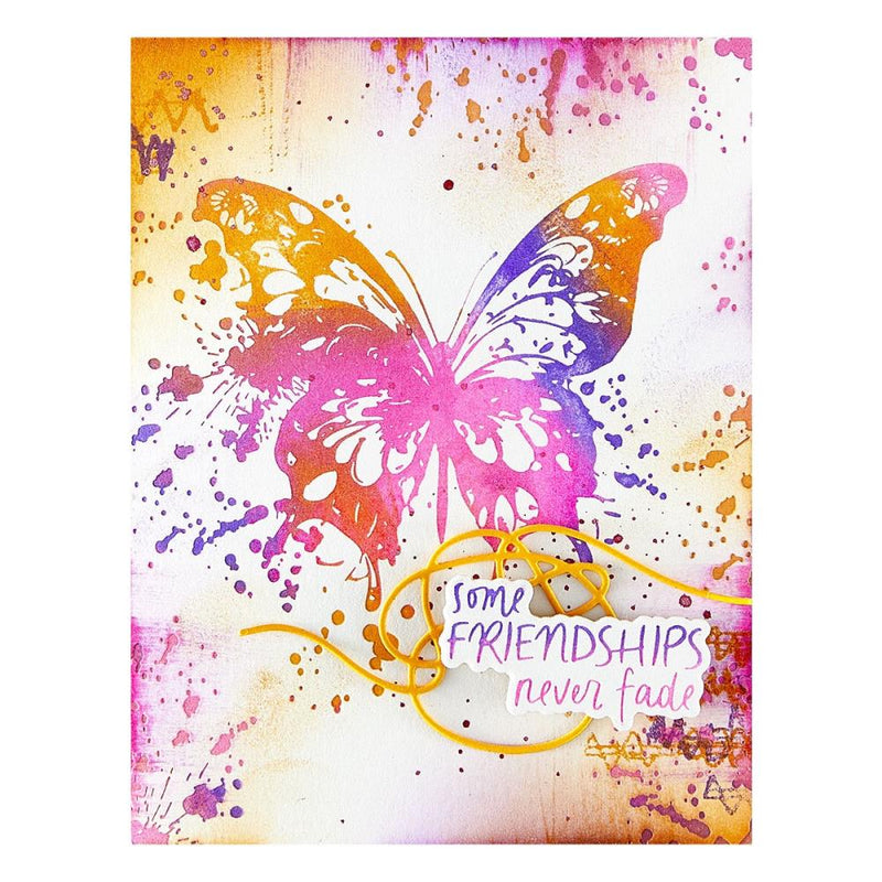 ***Pre-Order*** Spellbinders - BetterPress Plate & Die Set - Beautifully Imperfect - Butterfly Splatter