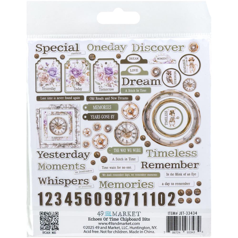 49 And Market - Echoes Of Time - Chipboard Set - Bit