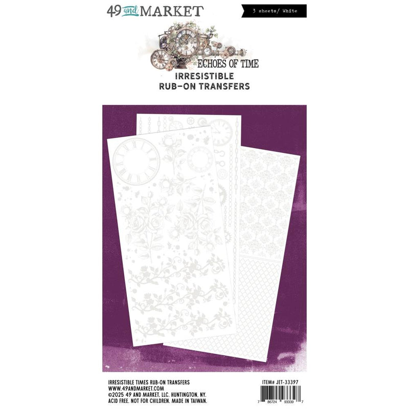 ***Pre-Order*** 49 And Market - Echoes Of Time - Rub-On Transfer Set - Irresistible Times