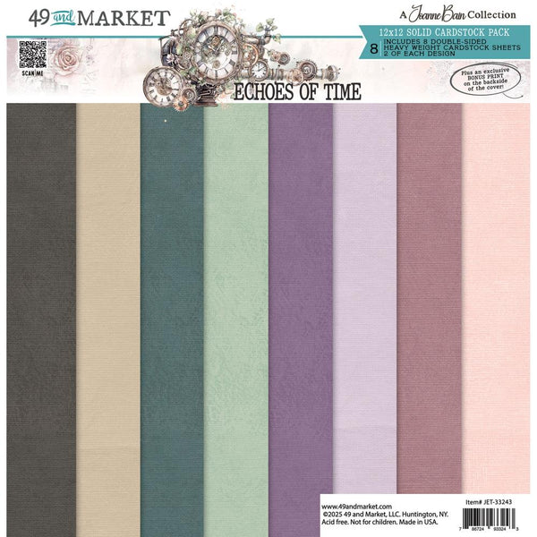 ***Pre-Order*** 49 And Market - Echoes Of Time - Solids Collection Pack 12"X12"