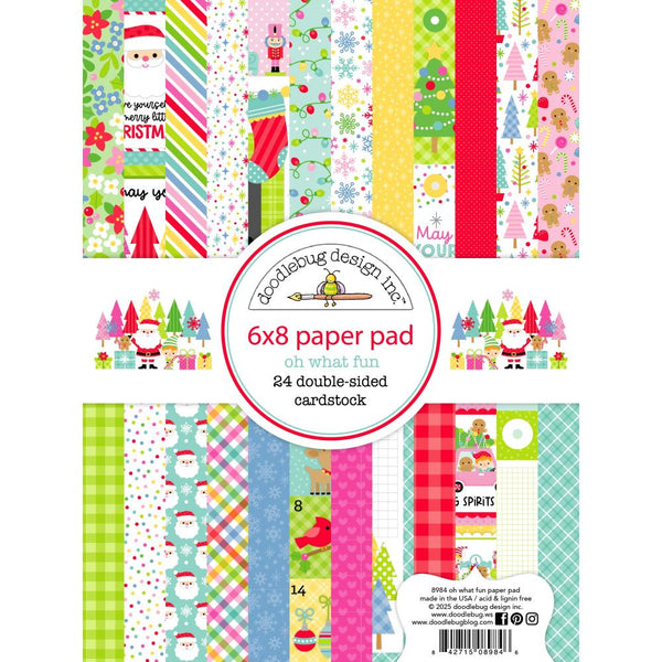***Pre-Order*** Doodlebug - Oh What Fun - Double-Sided Paper Pad 6"X8"