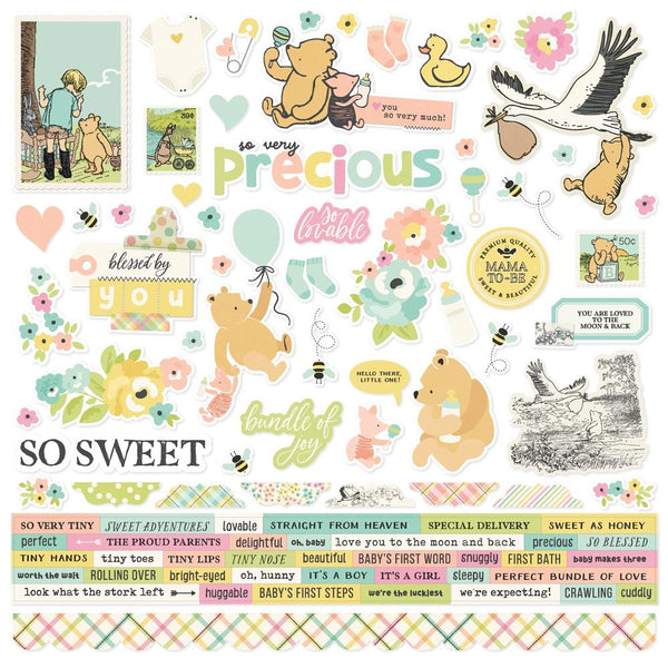 ***Pre-Order*** Simple Stories - Classic Pooh Baby - Cardstock Stickers