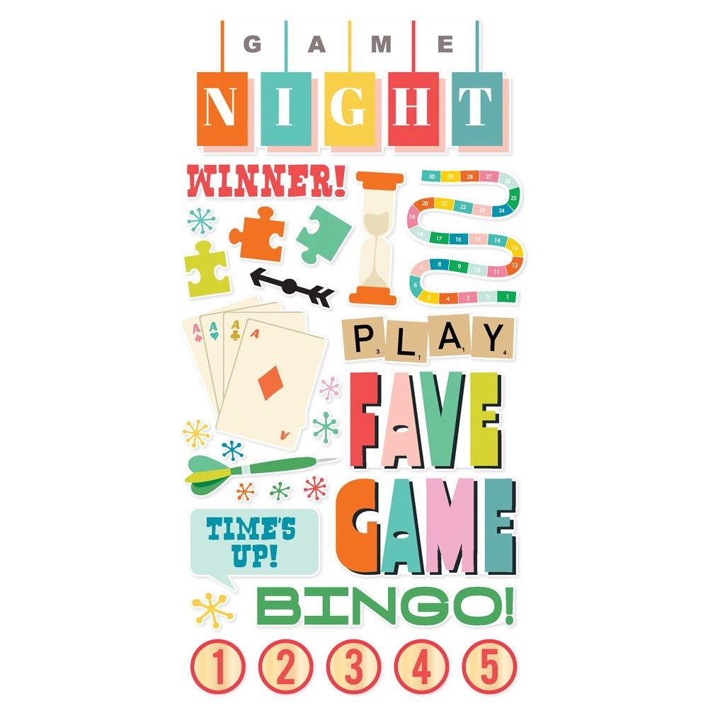 Simple Stories - Game Night - Foam Stickers