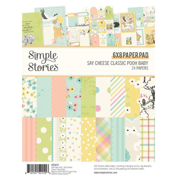 ***Pre-Order*** Simple Stories - Classic Pooh Baby - 6x8 Paper Pad