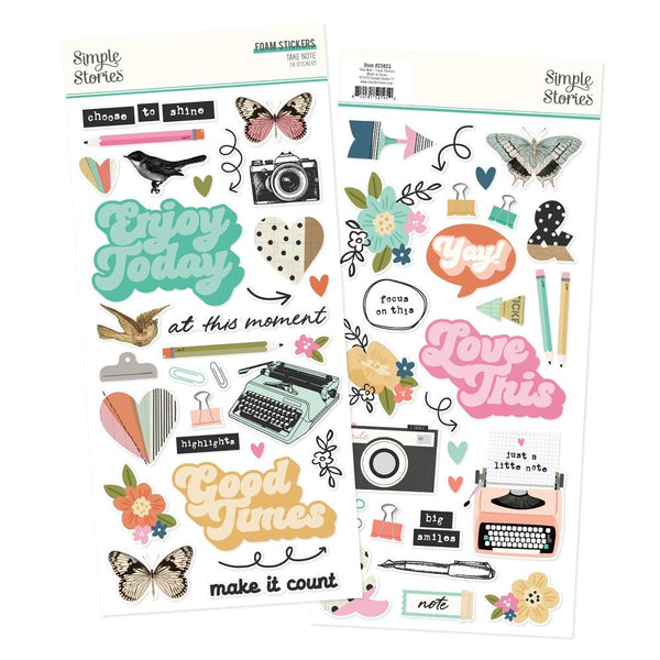 ***Pre-Order*** Simple Stories - Take Note - Foam Stickers