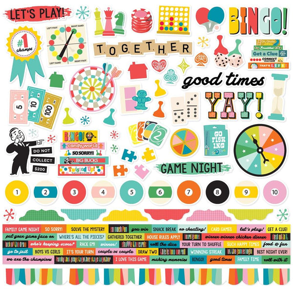 ***Pre-Order*** Simple Stories - Game Night - Cardstock Stickers