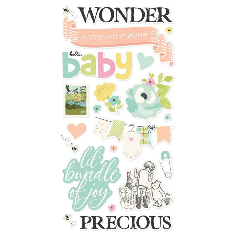 ***Pre-Order*** Simple Stories - Classic Pooh Baby - Foam Stickers