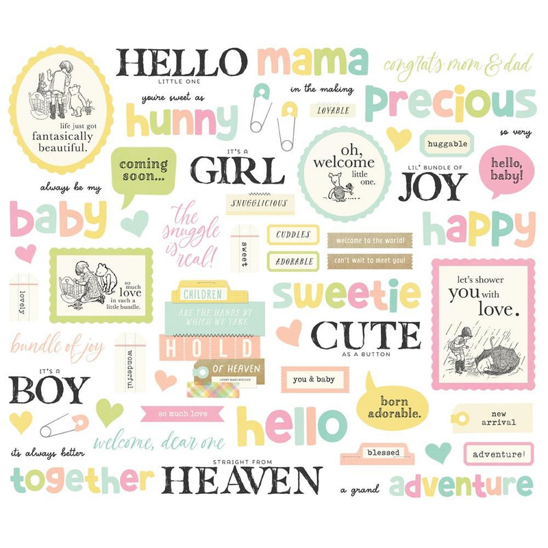 ***Pre-Order*** Simple Stories - Classic Pooh Baby - Sentimnet Bits & Pieces