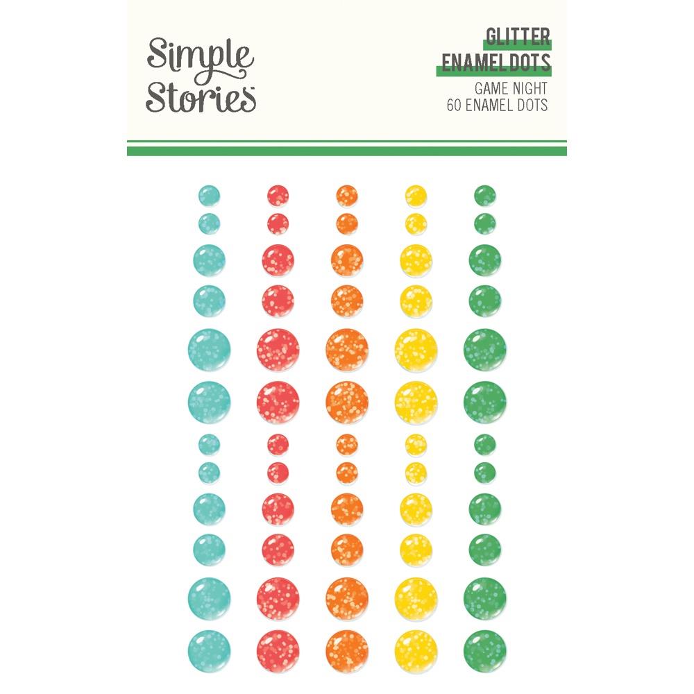 Simple Stories - Game Night - Glitter Enamel Dots