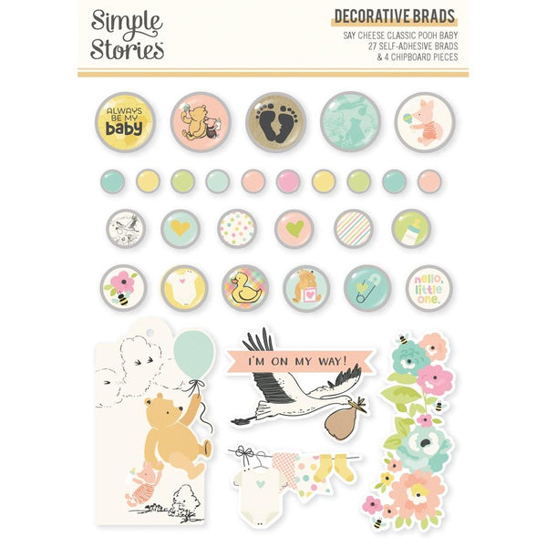 ***Pre-Order*** Simple Stories - Classic Pooh Baby - Brads
