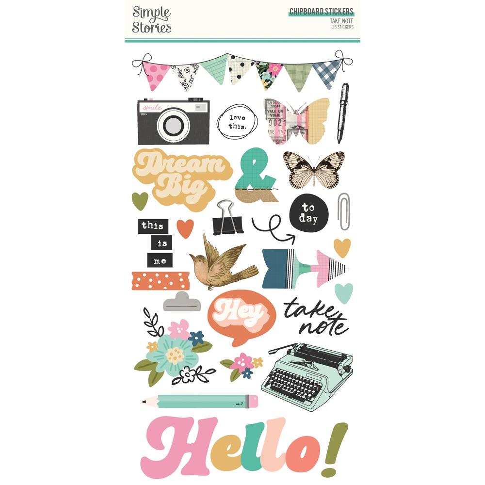 Simple Stories - Take Note - Chipboard