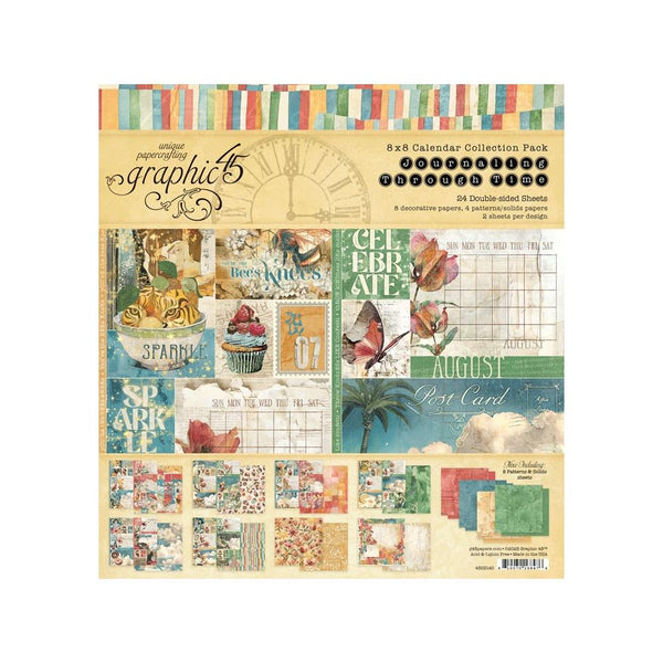 ***Pre-Order*** Graphic 45 - Journaling Through Time - Collection Pack 8"X8"