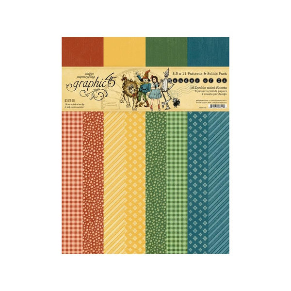 ***Pre-Order*** Graphic 45 - Wonder Of Oz - Patterns & Solids Collection Pack 8.5"X11"