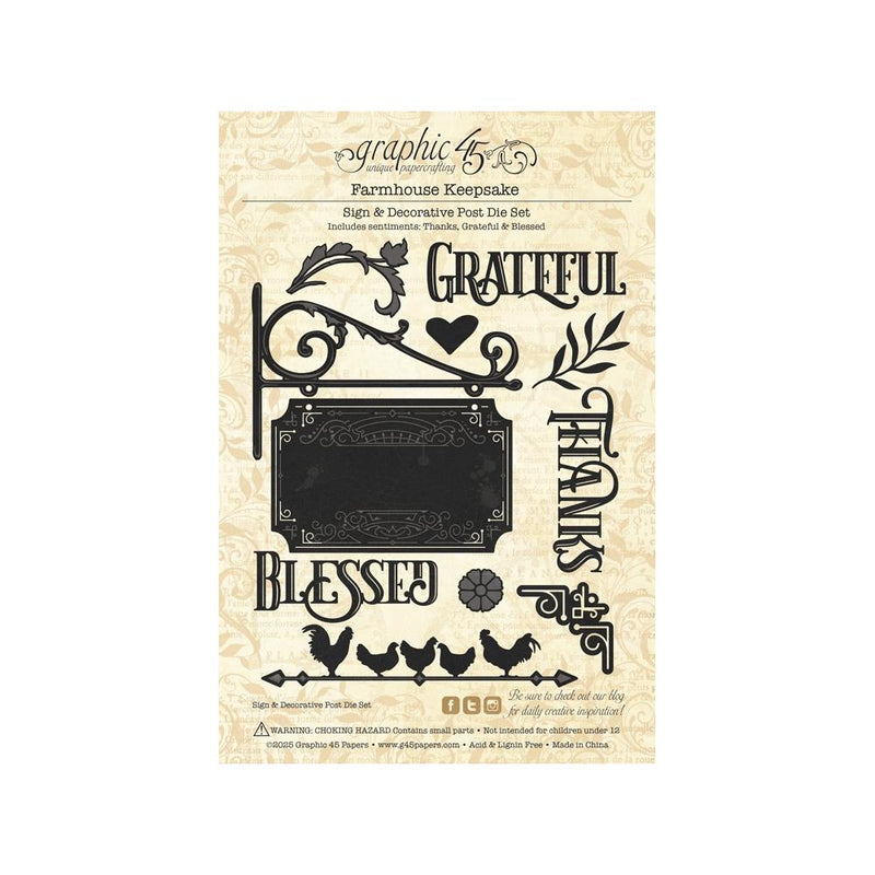 ***Pre-Order*** Graphic 45 - Farmhouse - Keepsake Kit With Exclusive Metal Die Set