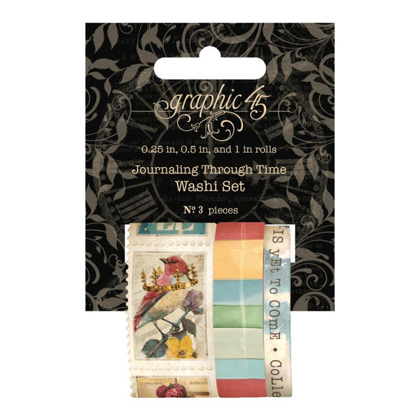 ***Pre-Order*** Graphic 45 - Journaling Through Time - Washi Tape Set