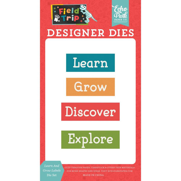 ***Pre-Order*** Echo Park - Field Trip - Small Die Set - Learn And Grow Labels