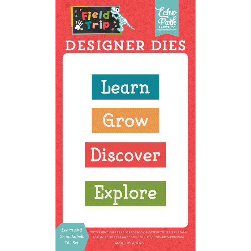 ***Pre-Order*** Echo Park - Field Trip - Small Die Set - Learn And Grow Labels