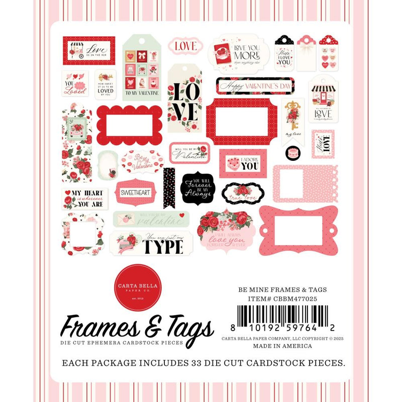 ***Pre-Order*** Carta Bella - Be Mine - Frames & Tags