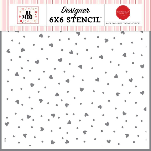 ***Pre-Order*** Carta Bella - Be Mine - Stencil - Polka Dot Love