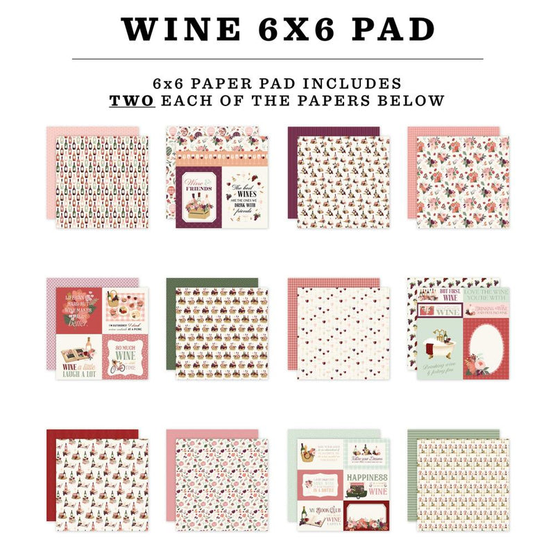 ***Pre-Order*** Carta Bella - Wine - Paper Pad 6"X6"
