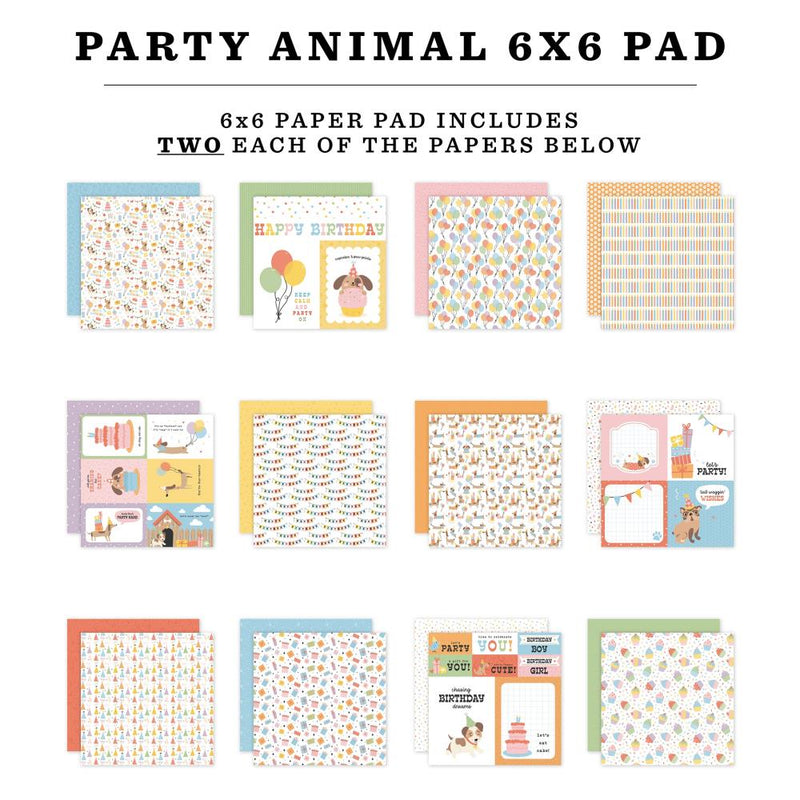 ***Pre-Order*** Echo Park - Party Animal - Paper Pad 6"X6"
