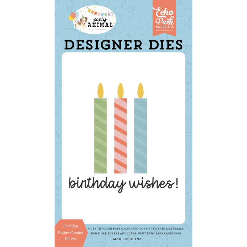 ***Pre-Order*** Echo Park - Party Animal - Small Die Set - Birthday Wishes Candles