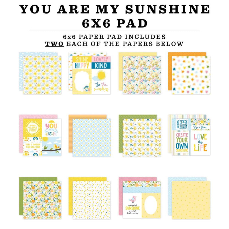 ***Pre-Order*** Echo Park - You Are My Sunshine - Paper Pad 6"X6"