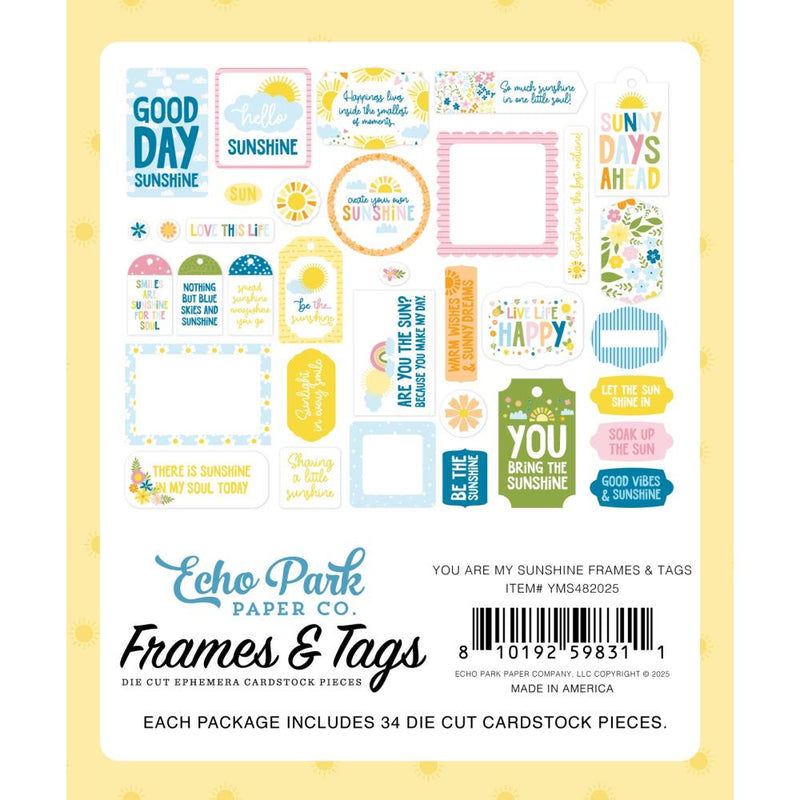 ***Pre-Order*** Echo Park - You Are My Sunshine - Frames & Tags