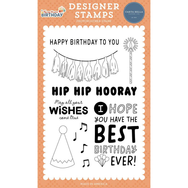 ***Pre-Order*** Carta Bella - They Say It's Your Birthday - Stamp Set - Tassel Banner