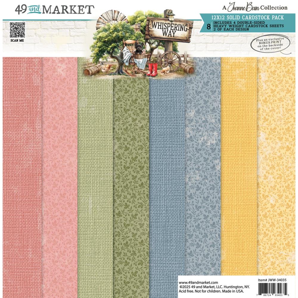 49 And Market - Whispering Way - Collection Pack 12"X12" - Solids