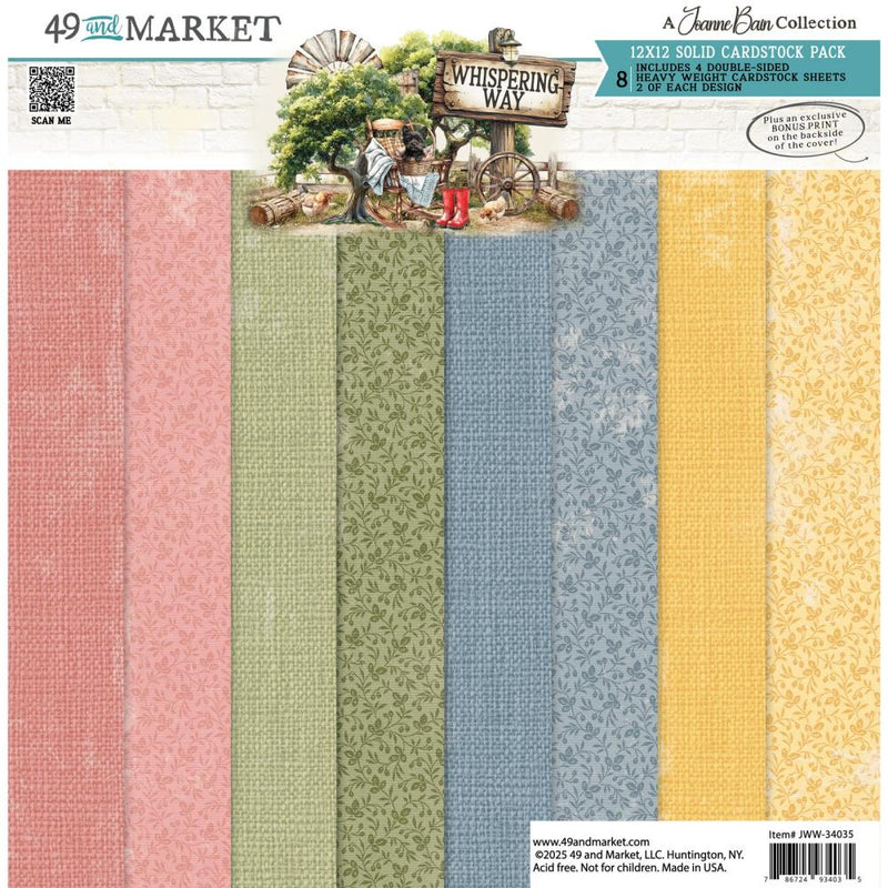 49 And Market - Whispering Way - Collection Pack 12"X12" - Solids