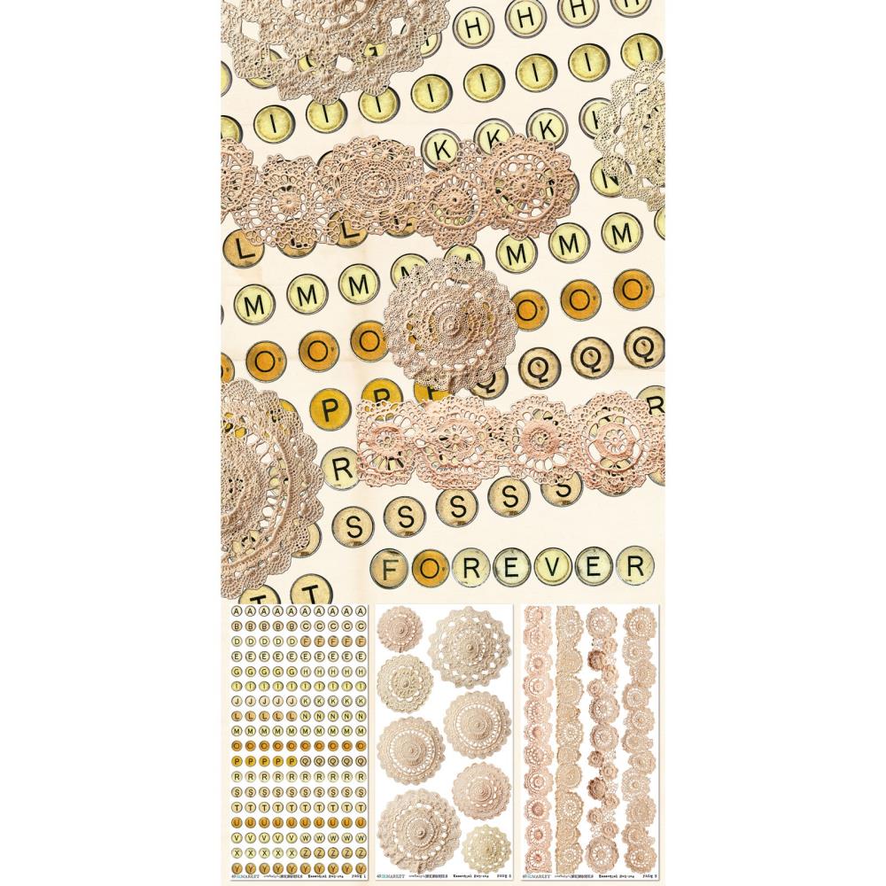 49 And Market - Nostalgic Memories - Rub-On Transfer Set 6"X12"- Essential
