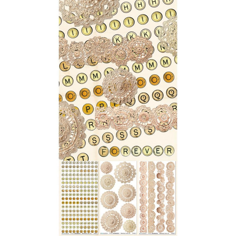 49 And Market - Nostalgic Memories - Rub-On Transfer Set 6"X12"- Essential