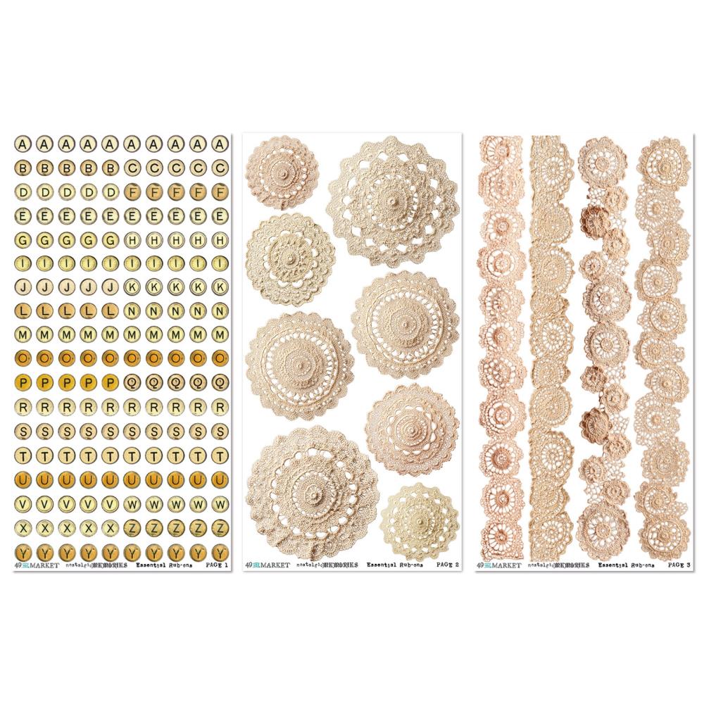 49 And Market - Nostalgic Memories - Rub-On Transfer Set 6"X12"- Essential