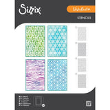 Sizzix - Vicki Boutin - A6 Layered Stencils - Background Textures