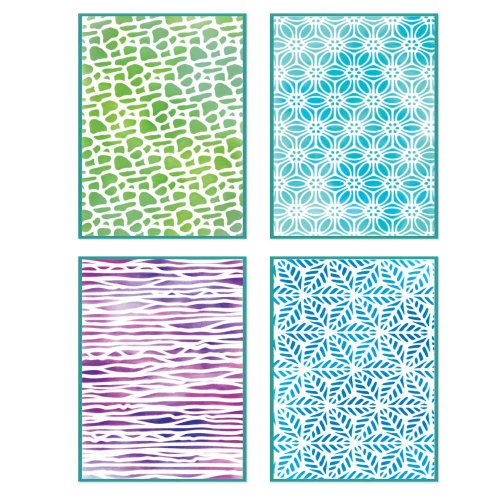 Sizzix - Vicki Boutin - A6 Layered Stencils - Background Textures