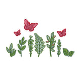 Sizzix - Vicki Boutin - Clear Stamp With Framlits Die - Greenery Layers