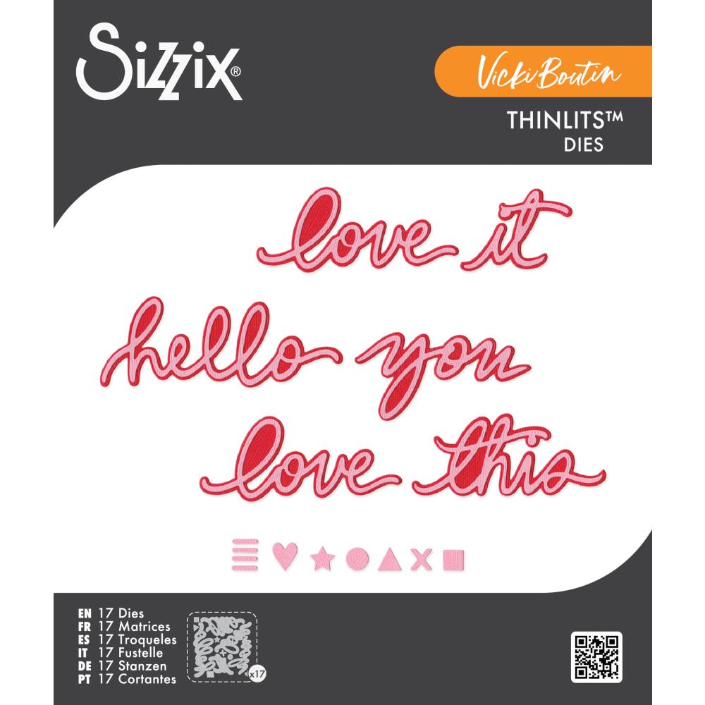 Sizzix - Vicki Boutin - Thinlits Die Set - Vicki Script