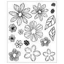 ***Pre-Order*** Sizzix - Vicki Boutin - Clear Stamp With Framlits Die - Floral Layers