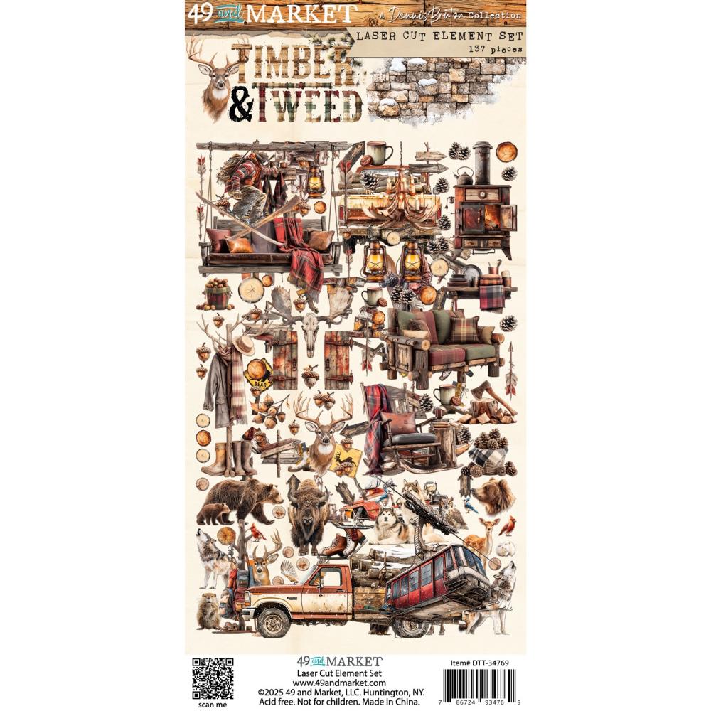 49 And Market - Timber & Tweed - Laser Cut Outs - Elements