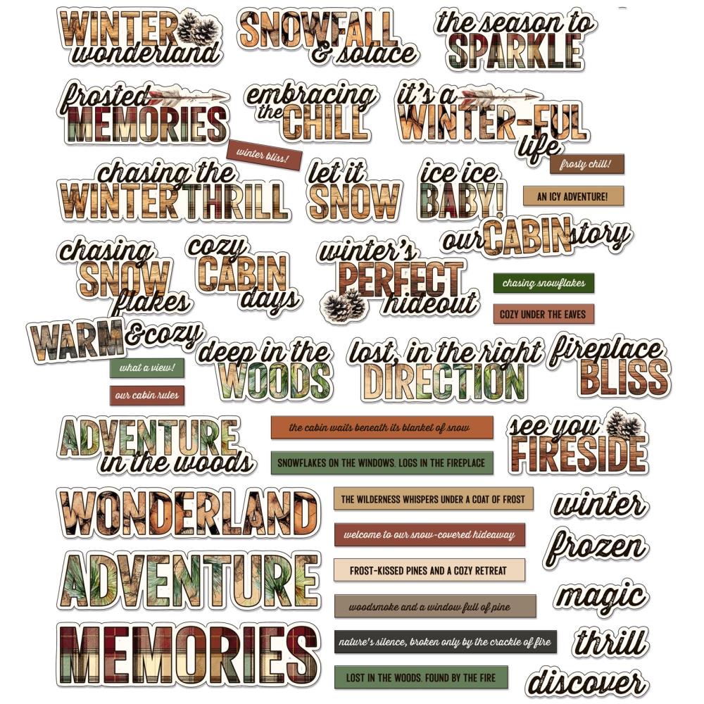 49 And Market - Timber & Tweed - Chipboard Set - Sentiments