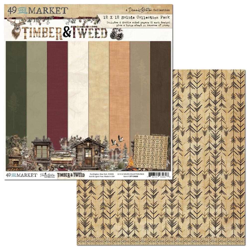 49 And Market - Timber & Tweed - Collection Pack 12"X12" - Solids