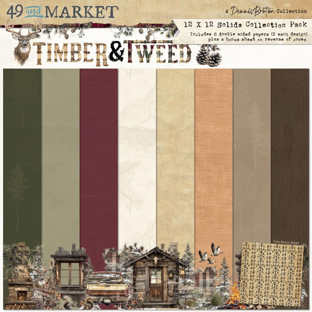 49 And Market - Timber & Tweed - Collection Pack 12"X12" - Solids