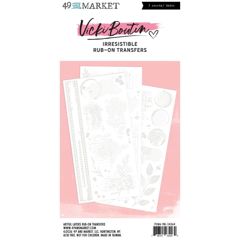49 And Market - Vicki Boutin - Irresistible - Rub-On Transfer Set - Layers
