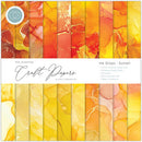 Craft Consortium - The Essential Craft Papers - 12 x 12 Paper Pad - Ink Drops - Sunset