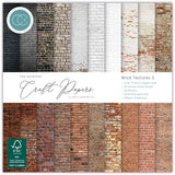 Craft Consortium - The Essential Craft Papers - 6 x 6 Paper Pad - Brick Textures 2