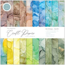 Craft Consortium - The Essential Craft Papers - 12 x 12 Paper Pad - Ink Drops - Earth