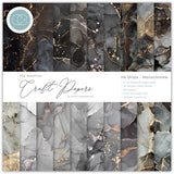 Craft Consortium - The Essential Craft Papers - 6 x 6 Paper Pad - Ink Drops - Monochrome