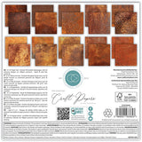 Craft Consortium - The Essential Craft Papers - 6 x 6 Paper Pad - Rust Textures
